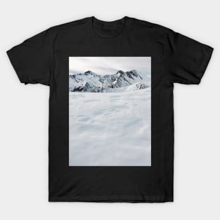 Mountains of Switzerland - White Swiss Alps on Overcast Winter Day T-Shirt